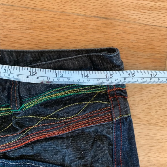 Marithe Francois Girbaud Crazy Color Stitching Jeans Denim Straight Leg Size 31 - Picture 11 of 13